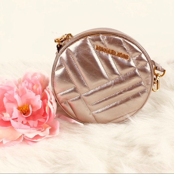 Michael Kors Vivianne Metallic Canteen Crossbody Bag - Picture 2 of 8
